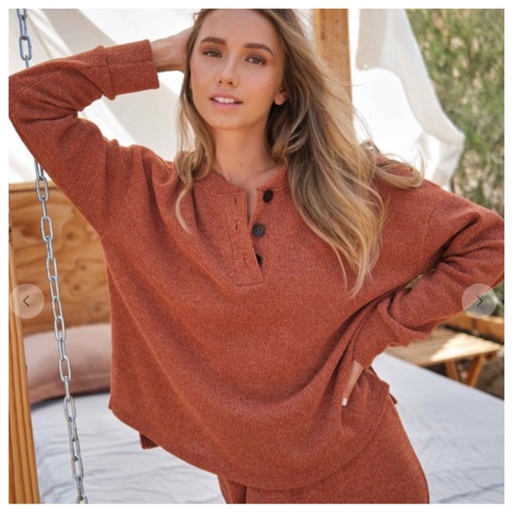 Boho Button Up Knit Sweater Top - Picture 1 of 4